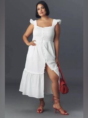 The Peregrine Square-Neck Midi Dress